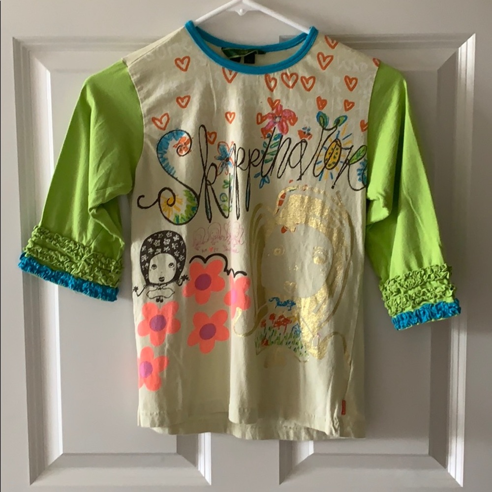 Girls multi-colored Oilily 1/2 length sleeve shirt